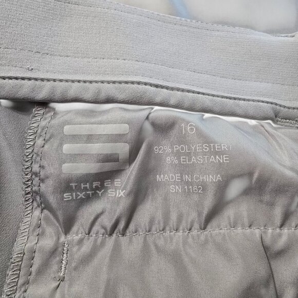 Three Sixty Six Quick Dry Light Weight Golf Pants In Silver Gray Sz 16 - Picture 7 of 9